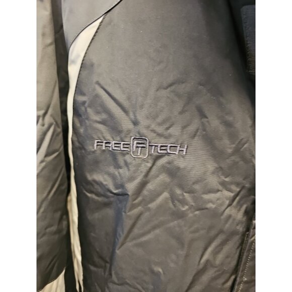 Free Texh Jacket Men Large Black Gray Color Block FCXtreme Parka Snow Ski - Picture 3 of 9